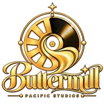 Buttermill Pacific Studios gold emblem and wordmark
